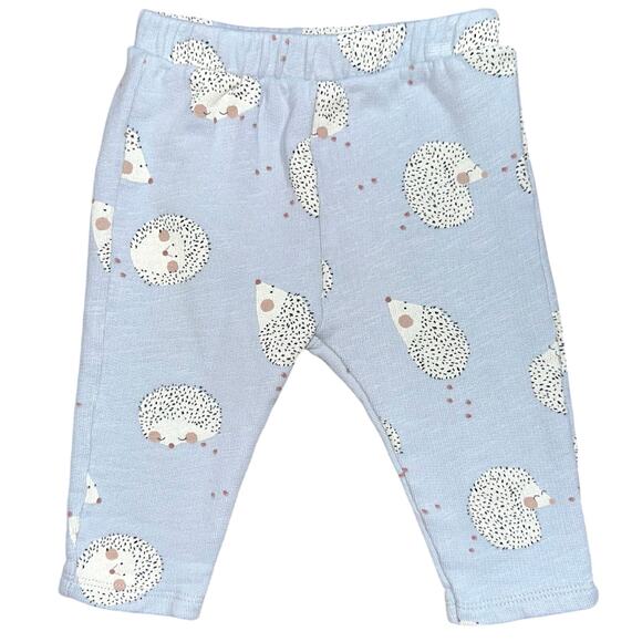 Zara Baby Blue Hedgehog Sweatpants Size 3-6M - Picture 1 of 7